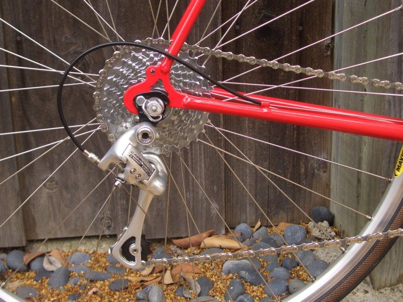 Modern components on older steel frames with horizontal dropouts